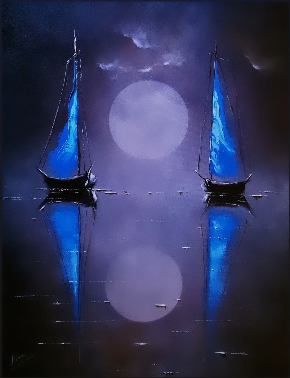ArteDiAlina.com painting: Ice moon